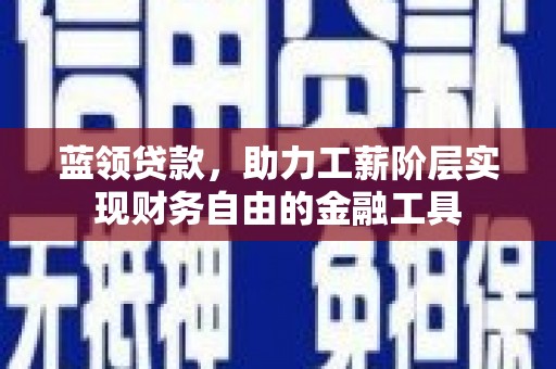 布尔津蓝领贷款，助力工薪阶层实现财务自由的金融工具